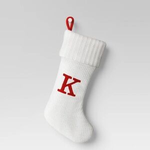 Knit Monogram Christmas Stocking White
K - Wondershop 20" Festive Decor